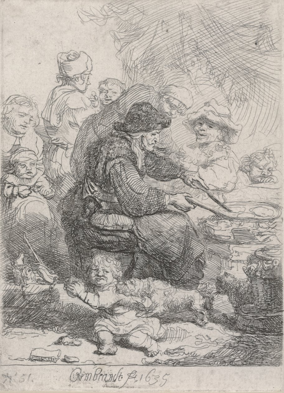 Pannkakskvinnan av Rembrandt van Rijn
