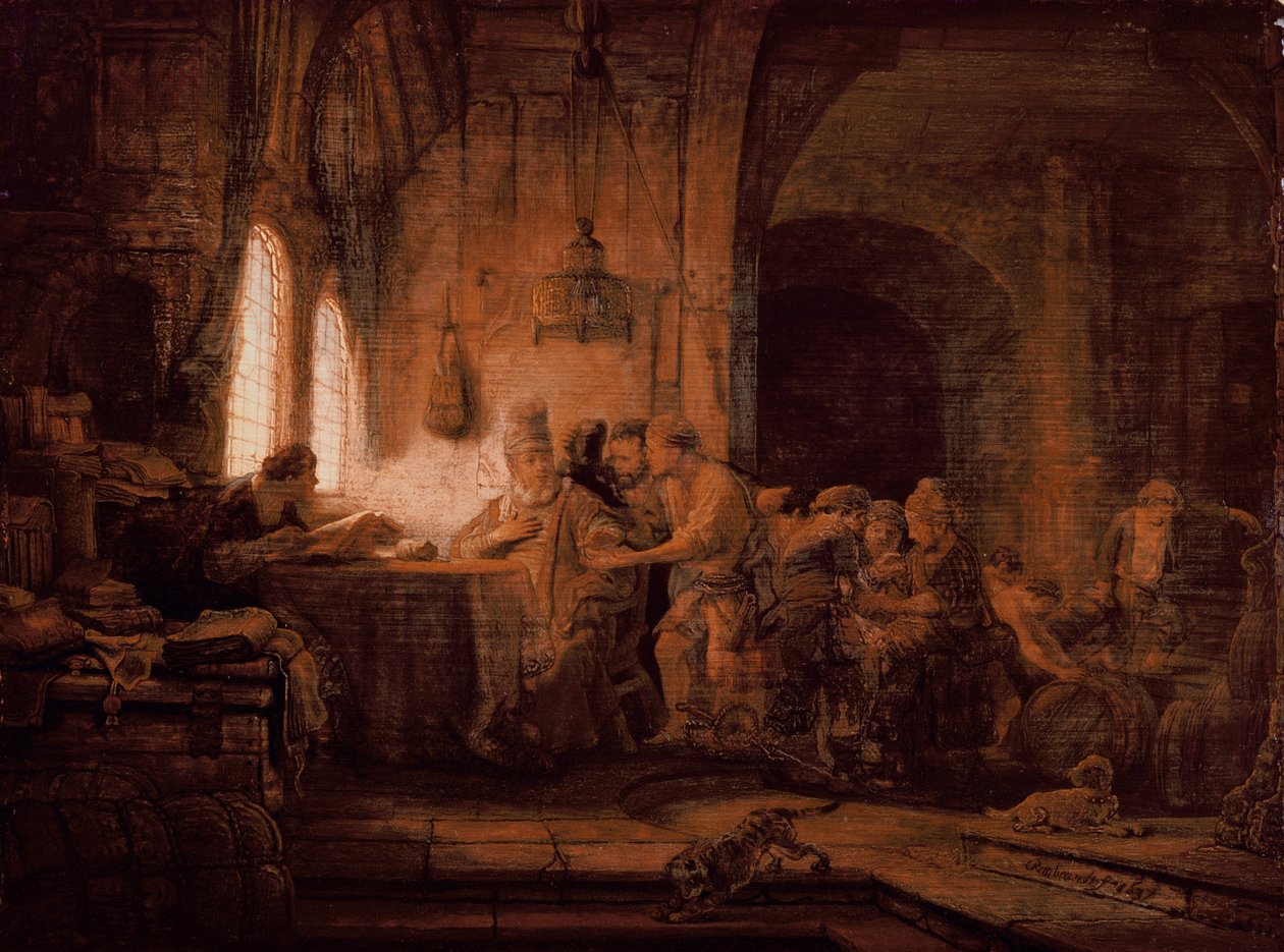 Liknelsen om arbetarna i vingården av Rembrandt van Rijn