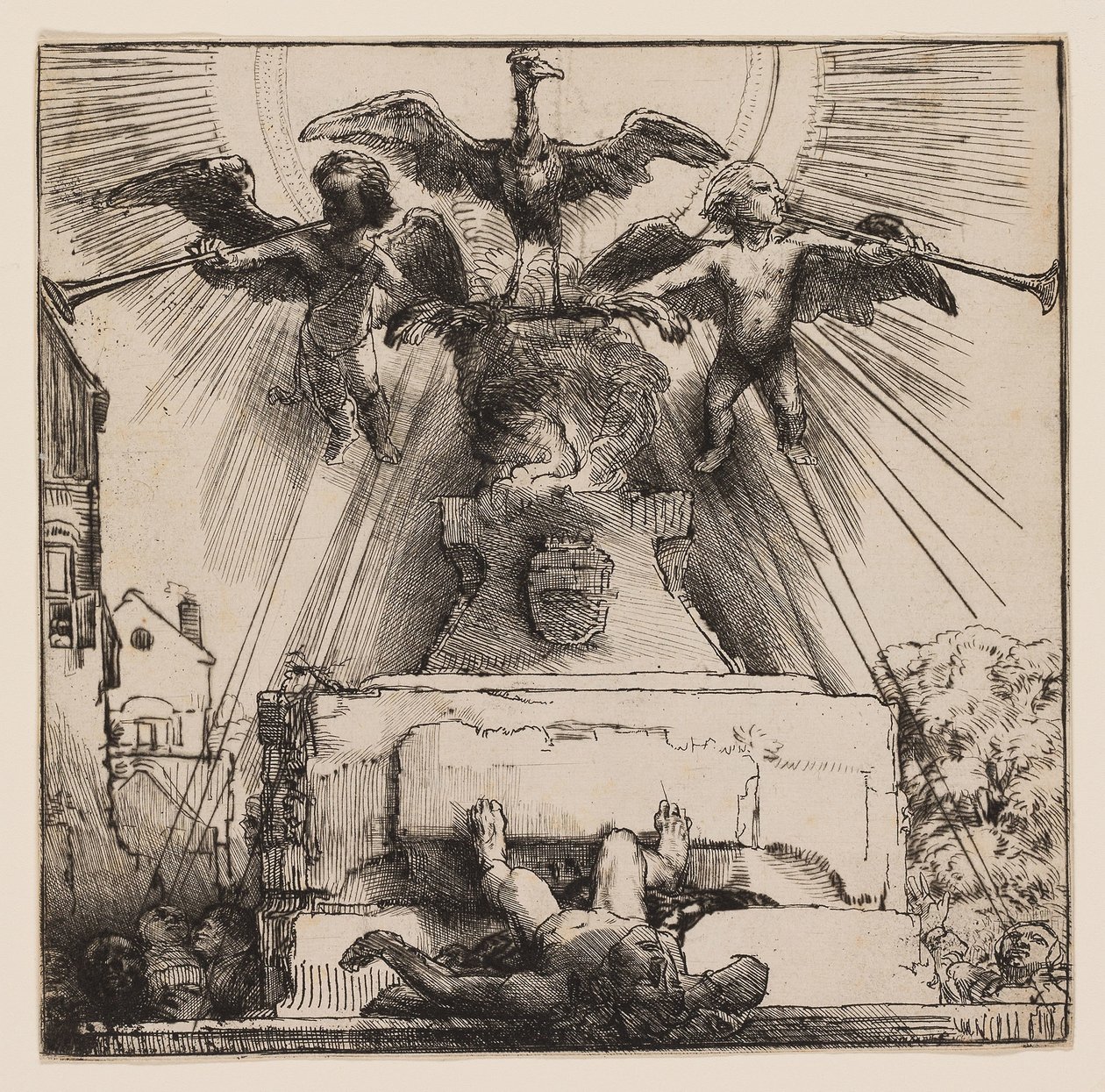 Fenix eller statyn störtad av Rembrandt Harmensz. van Rijn