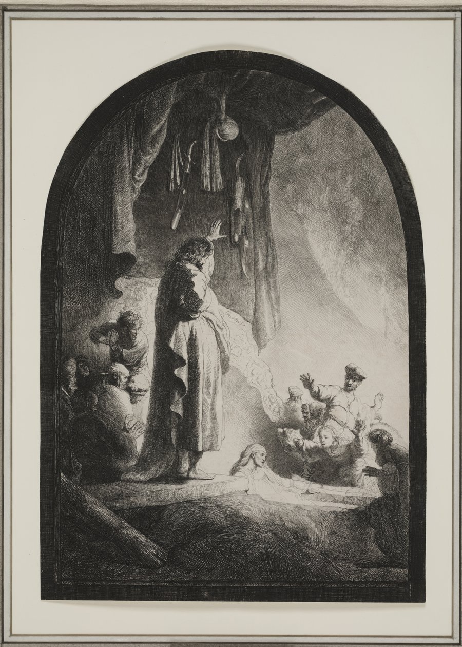 The Raising of Lazarus: The Larger Plate, c.1632 (etsning) av Rembrandt van Rijn
