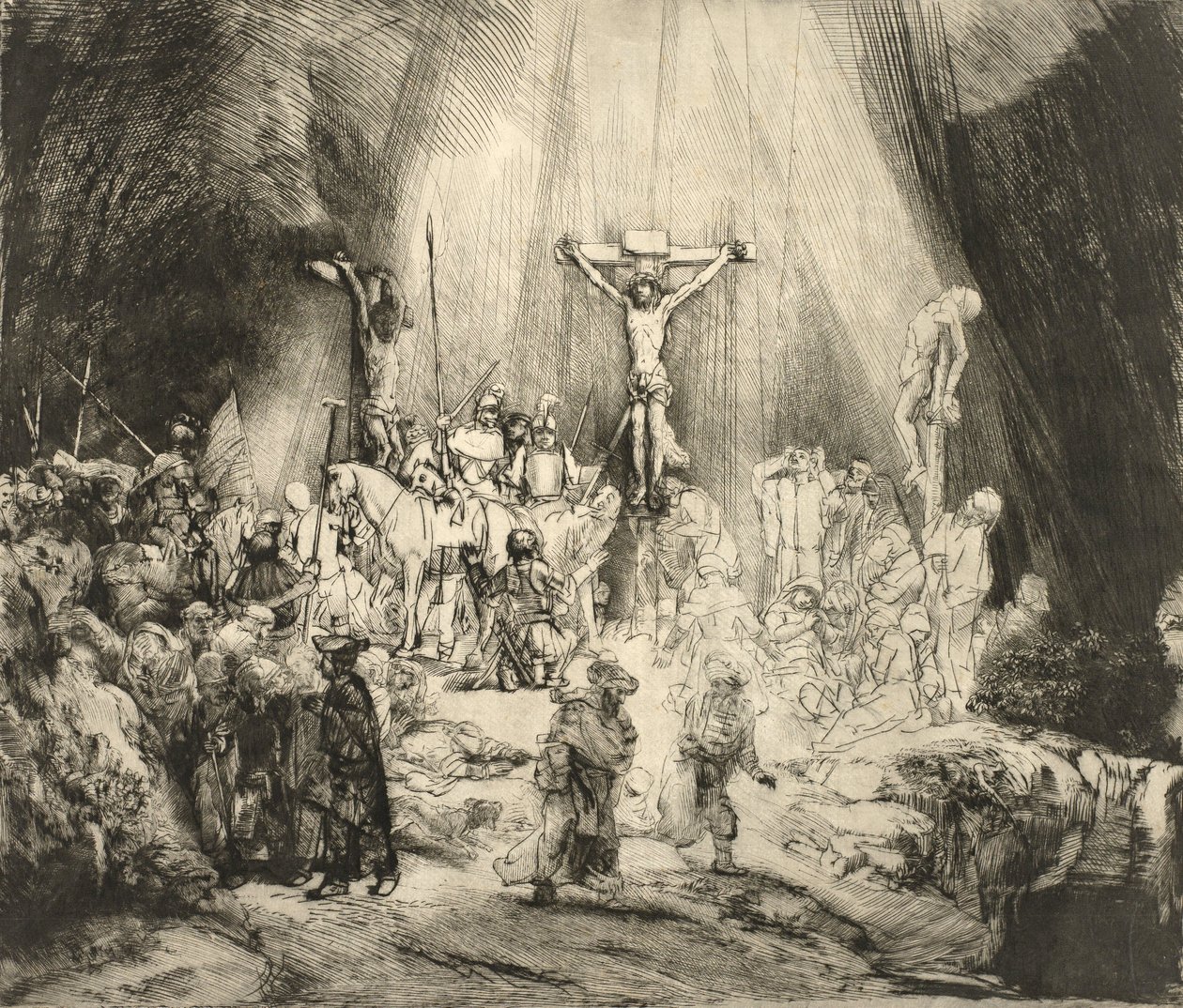 De tre korsen av Rembrandt van Rijn