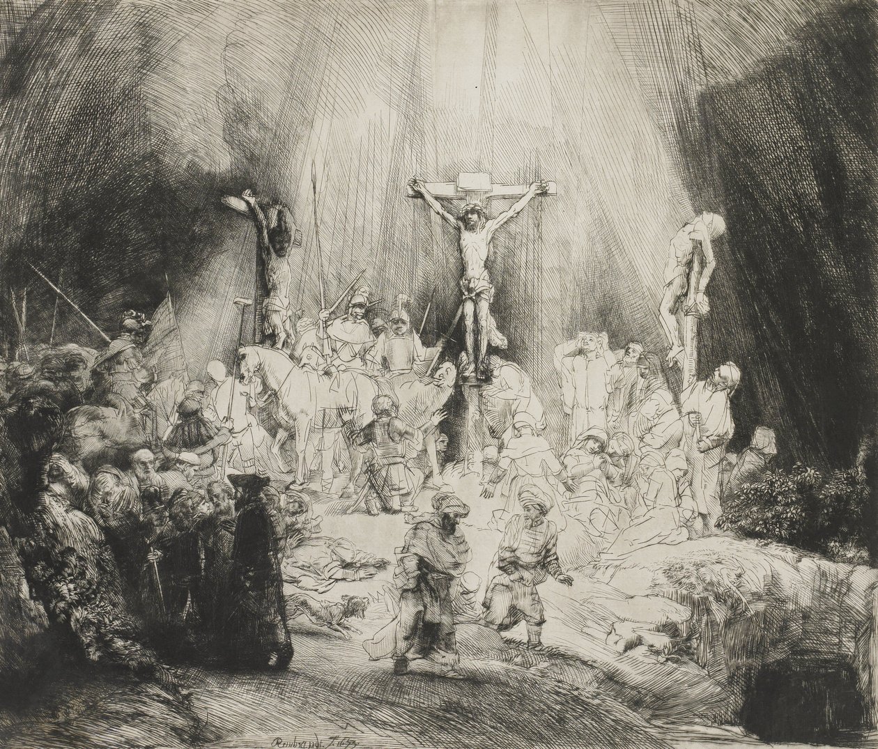 De tre korsen av Rembrandt van Rijn