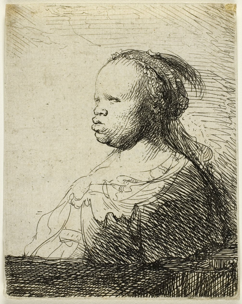 The White Negress, ca 1630 (etsning på papper) av Rembrandt Harmensz. van Rijn