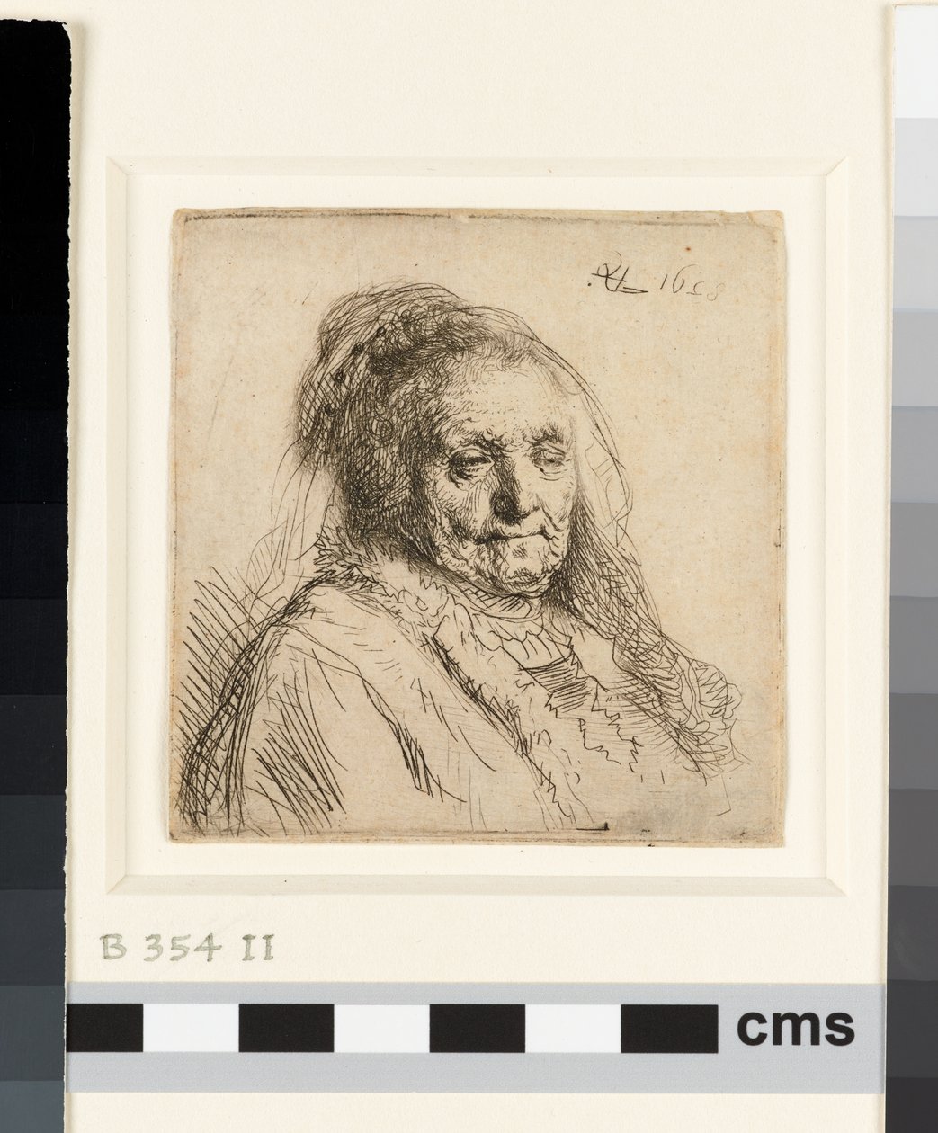 Konstnärens mamma, huvud och byst av Rembrandt van Rijn
