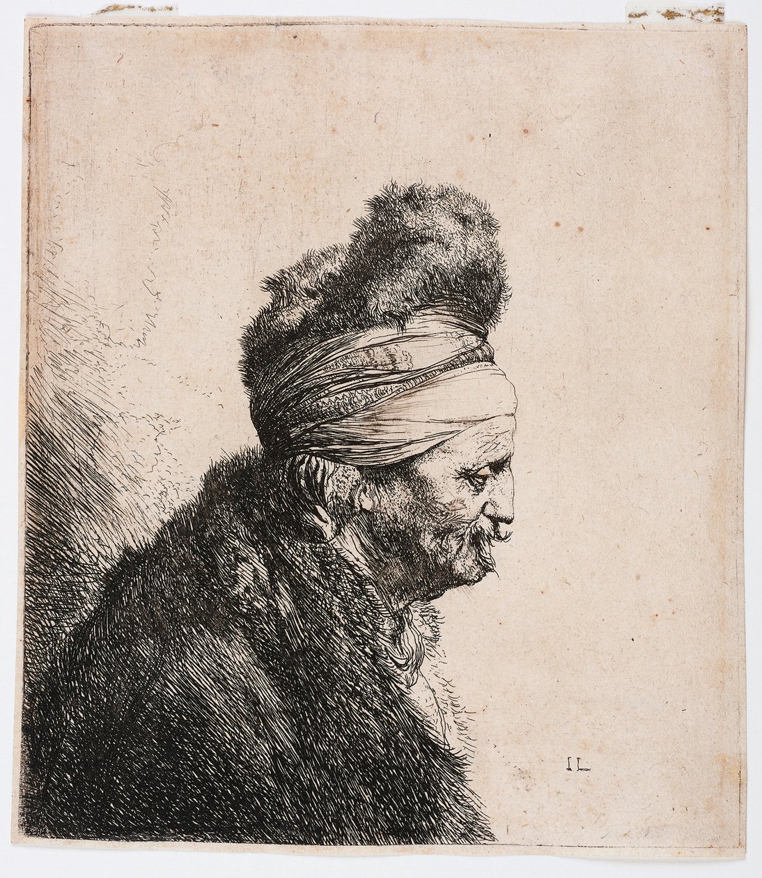 Tredje östra huvudet av Rembrandt Harmensz. van Rijn