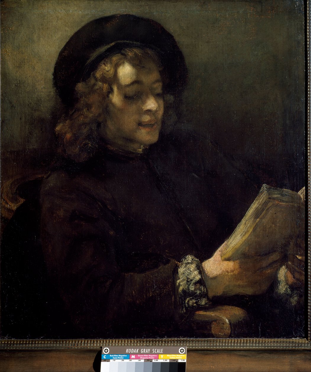 Titus läser. Målning av Harmenszoon van Rijn dit Rembrandt (1606-1669), cirka 1656. Olja på duk. Mått: 70,5x64cm. Wien, Konsthistoriska museet av Rembrandt van Rijn