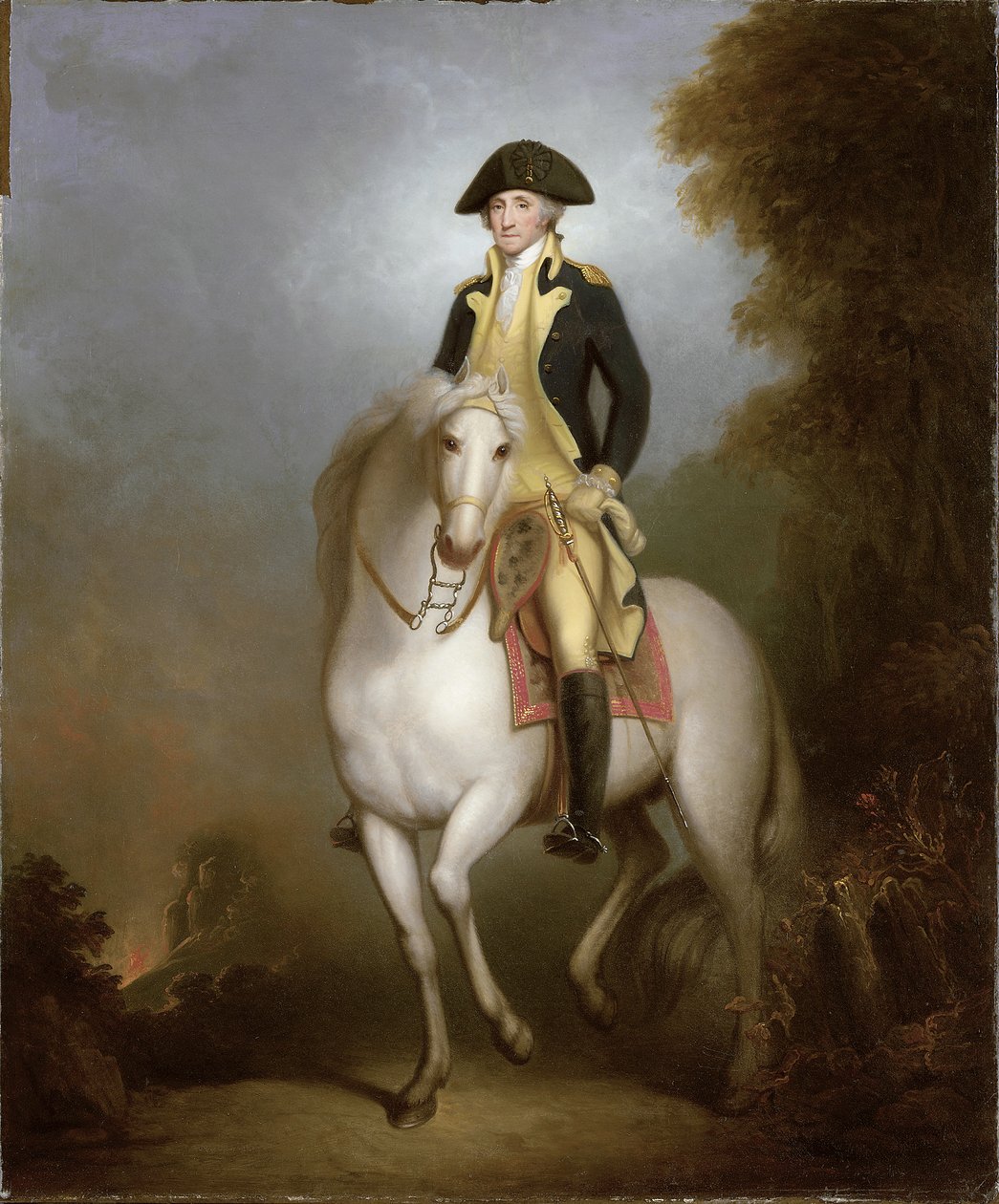 Ridsporträtt av George Washington av Rembrandt Peale