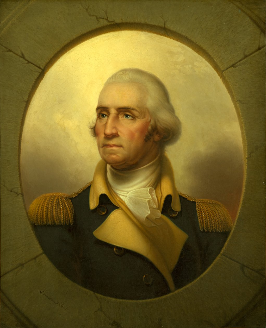 George Washington (1732–1799), ca 1855 (olja på duk) av Rembrandt Peale