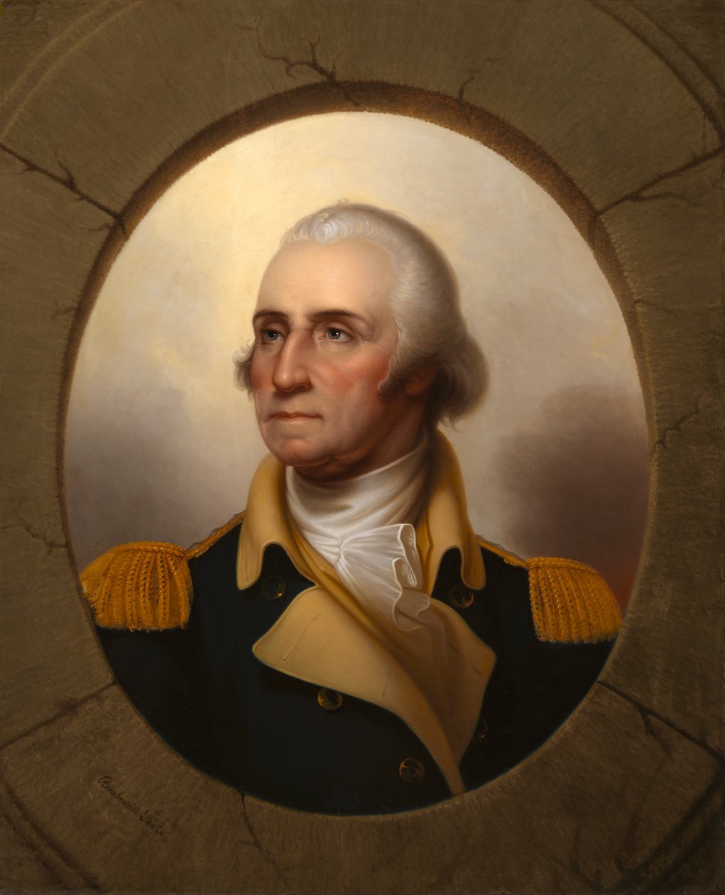 George Washington Porthole typ, ca. 1853. av Rembrandt Peale