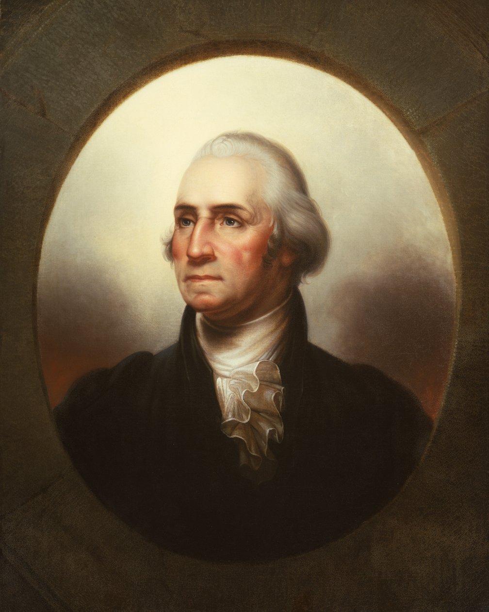 Porträtt av George Washington (olja på duk) av Rembrandt Peale