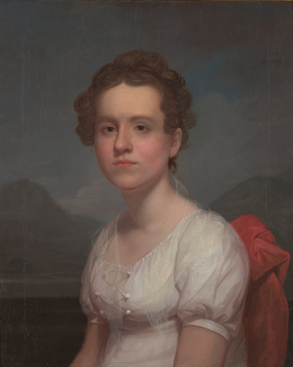 Porträtt av Helen Miller, Mrs Charles G. McLean, ca 1806 (olja på duk) av Rembrandt Peale