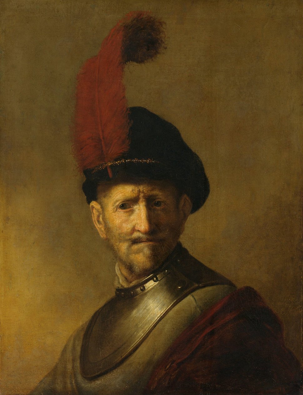 Porträtt av en man, kanske Rembrandts far, Harmen Gerritsz van Rijn av Rembrandt van Rijn (copy after)