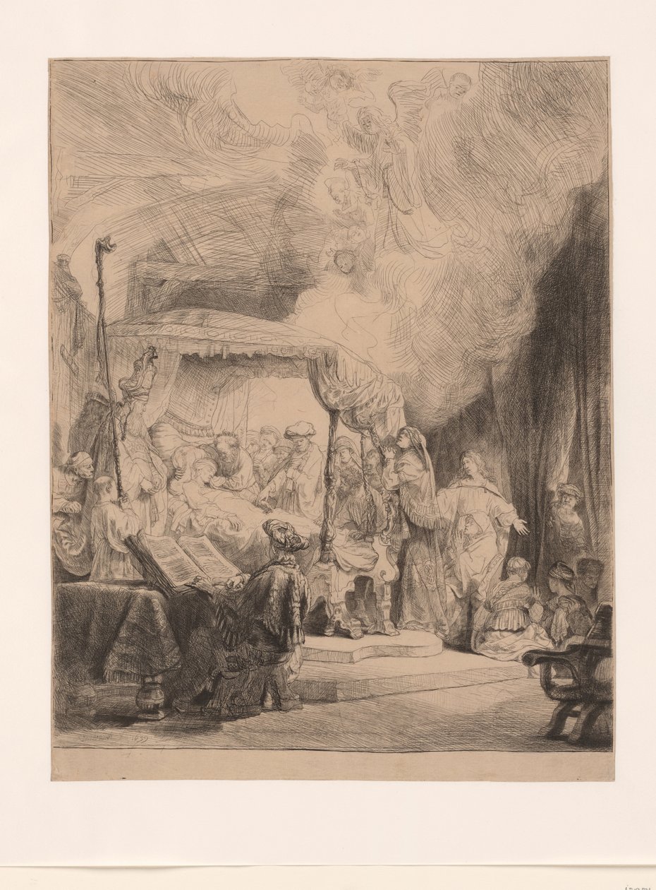 Jungfruns död av Rembrandt van Rijn (signed by artist)