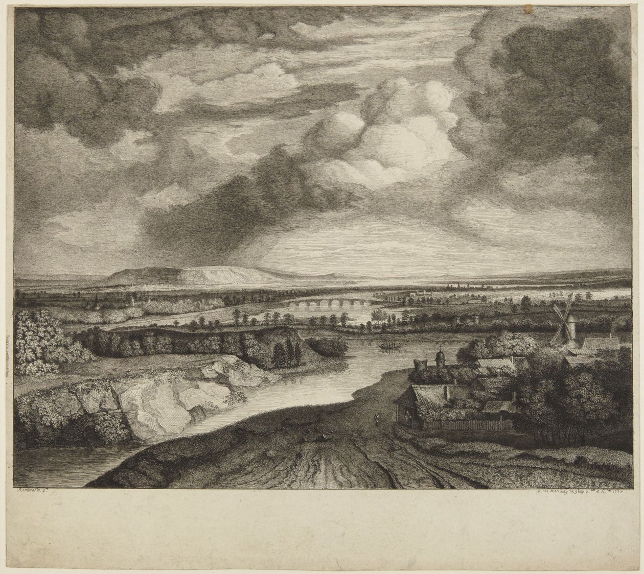 "---- Orage" efter Rembrandt av Rembrandt van Rijn