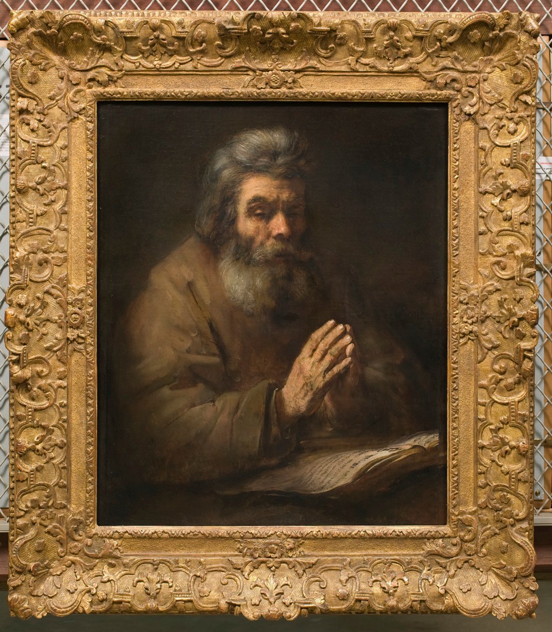 En skäggig man som bär hatt, ca. 1655-1660. av Rembrandt van Rijn