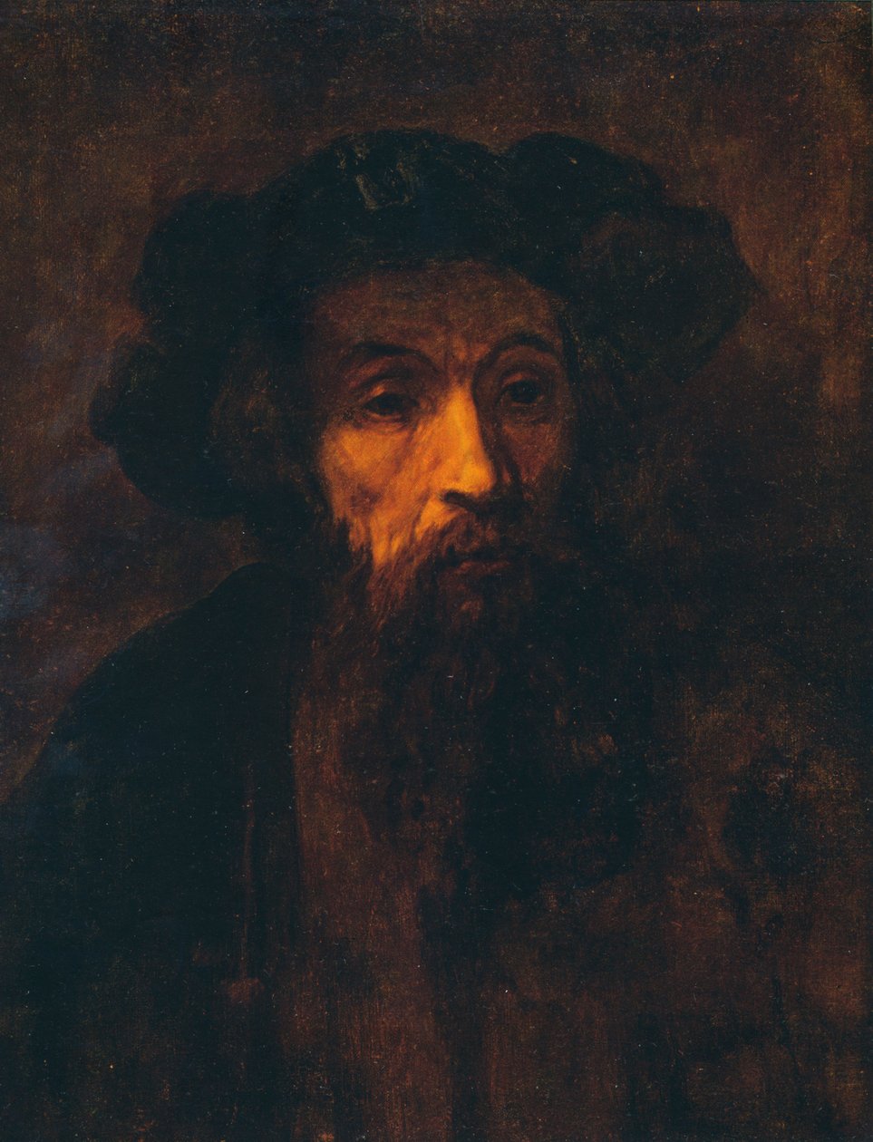En skäggig man i en mössa, 1657, 1903 av Rembrandt van Rijn