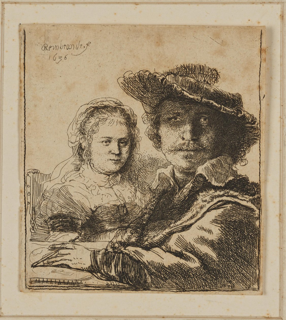 En målare och hans hustru av Rembrandt van Rijn