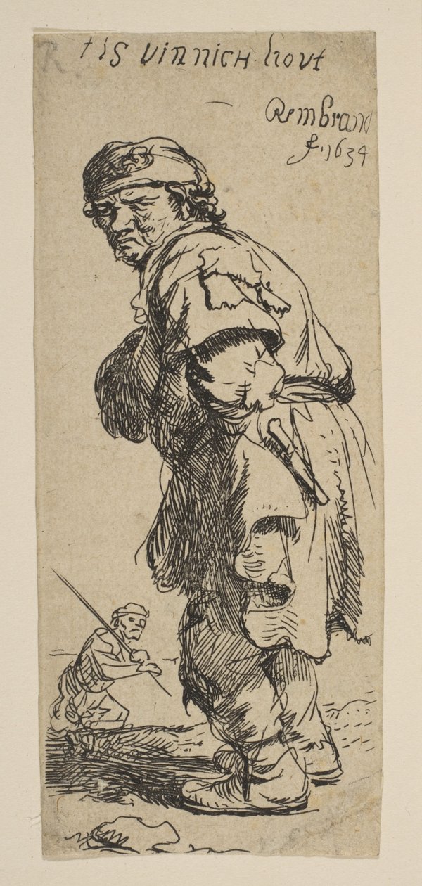 A Peasant Calling Out: T is vinnich kout, 1634. av Rembrandt van Rijn