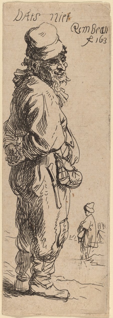 En bonde som svarar: Dats niet Det är ingenting, 1634. av Rembrandt van Rijn