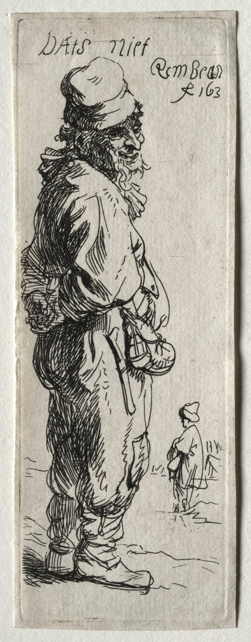 En bonde som svarar: "det är ingenting" av Rembrandt van Rijn