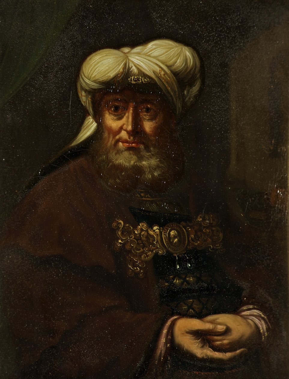 En rabbi (kung Uzzia drabbad av spetälska), c.1764-85 av Rembrandt van Rijn