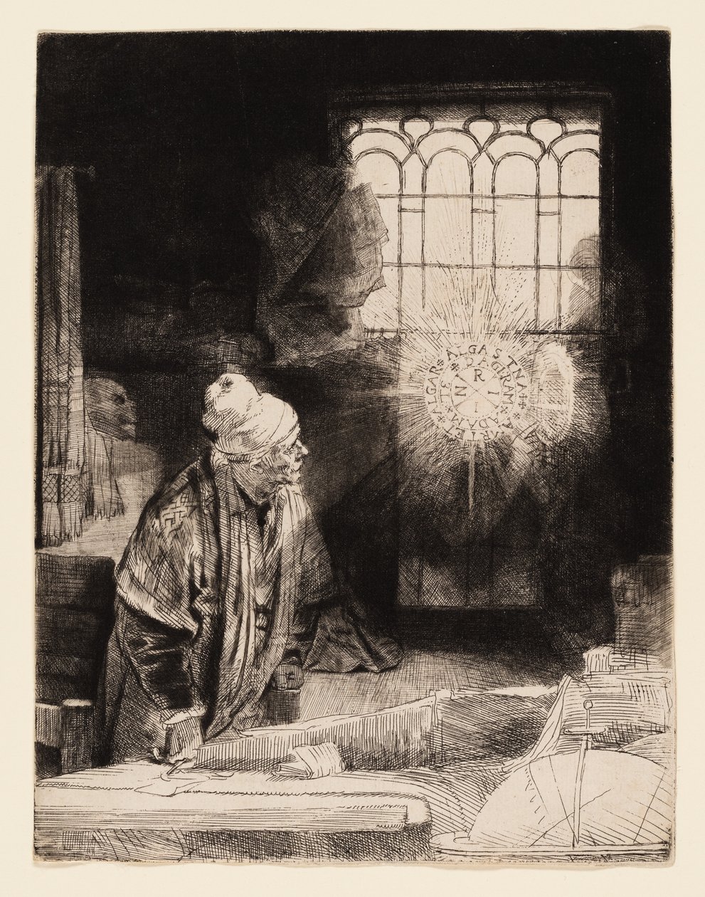En lärd i sina studier (Faust) av Rembrandt van Rijn