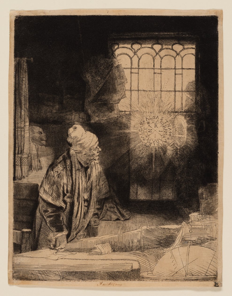 En lärd i sina studier (Faust) av Rembrandt van Rijn