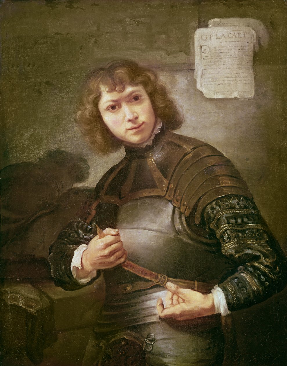 En ung man i rustning av Rembrandt van Rijn