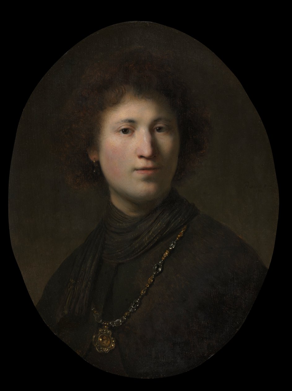 En ung man med en kedja, ca. 1629 eller 1632. av Rembrandt van Rijn
