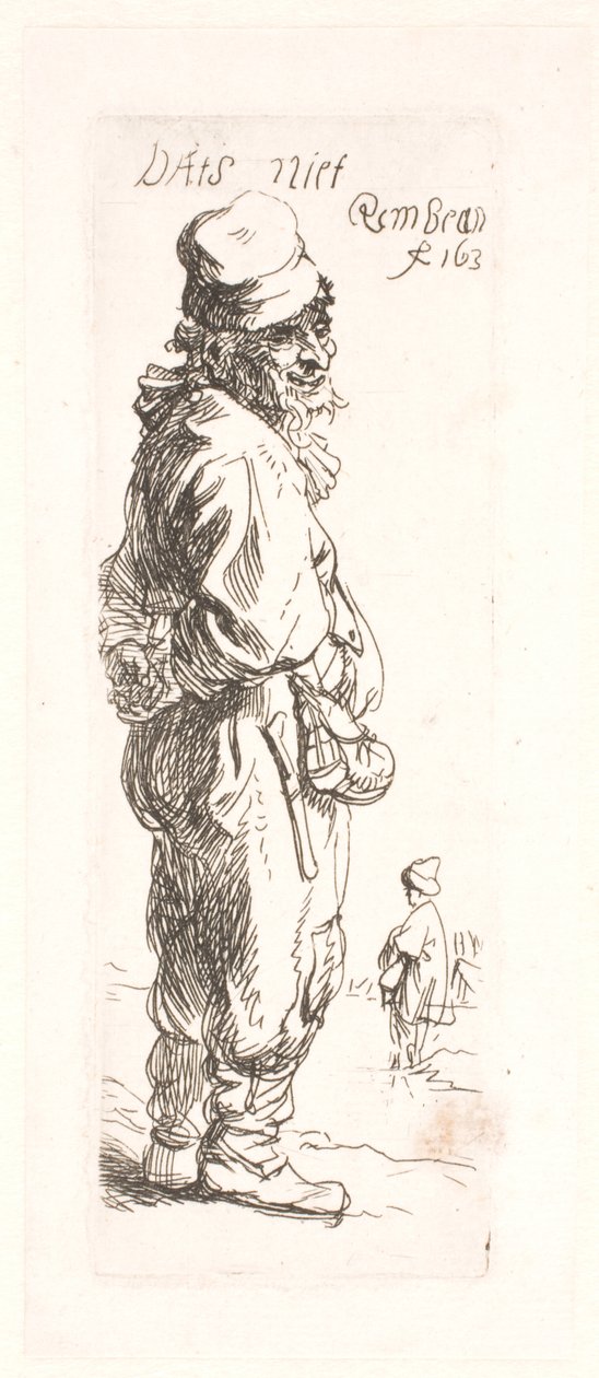 En bonde: den andre i paret, som svarar av Rembrandt van Rijn