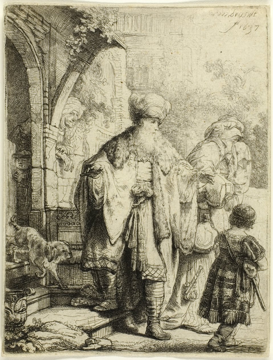 Abraham kastar ut Hagar och Ismael av Rembrandt van Rijn