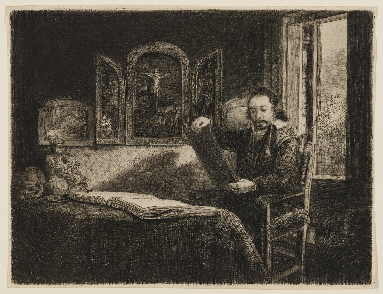 Abraham Francen, Art Dealer av Rembrandt van Rijn