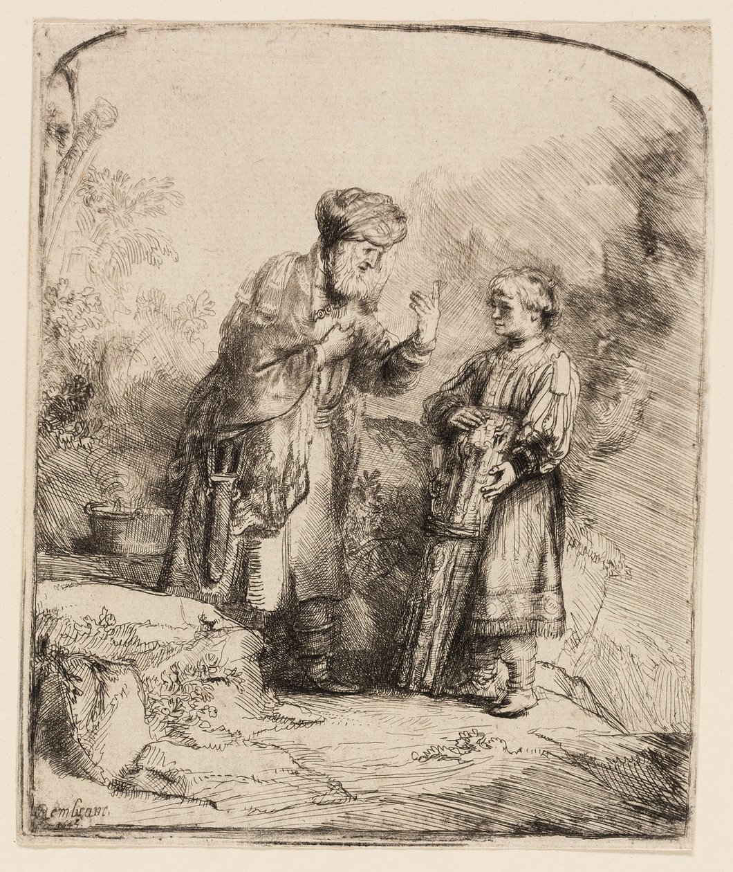 Abraham och Isak av Rembrandt van Rijn