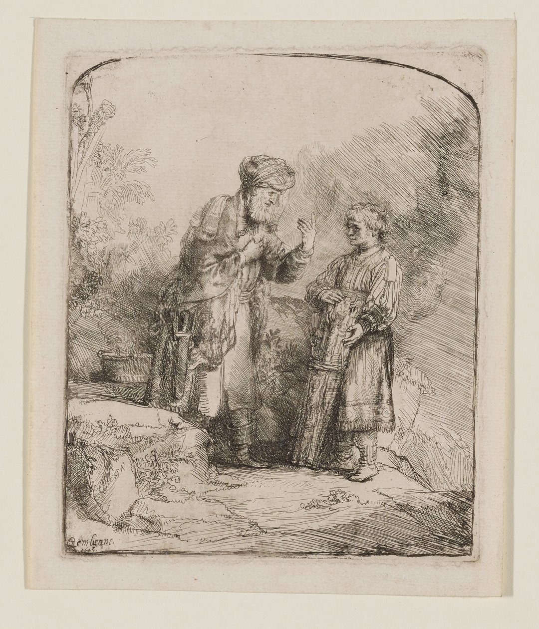 Abraham och Isak av Rembrandt van Rijn