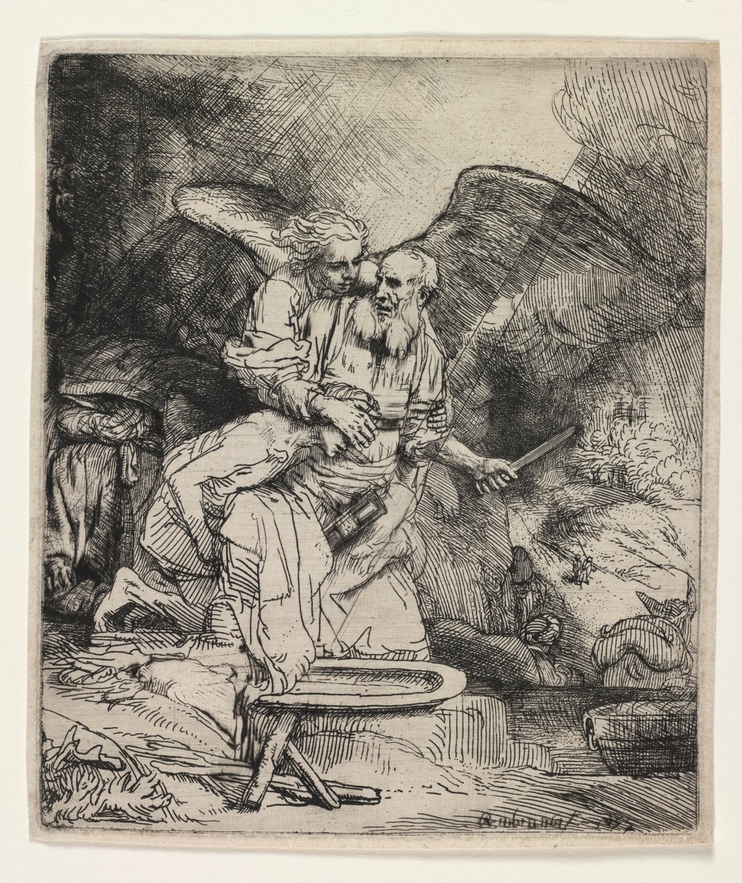 Abrahams offer av Rembrandt van Rijn