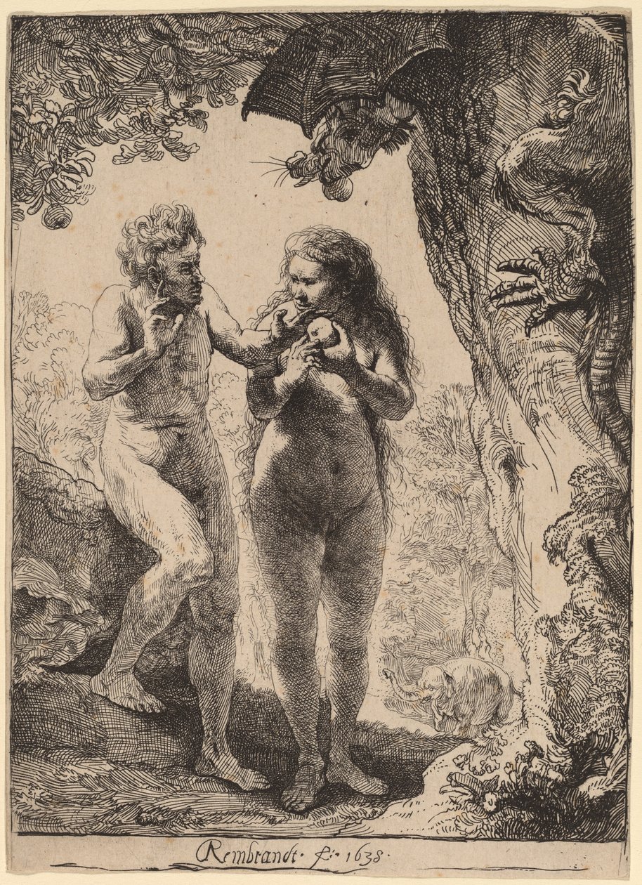 Adam och Eva av Rembrandt van Rijn