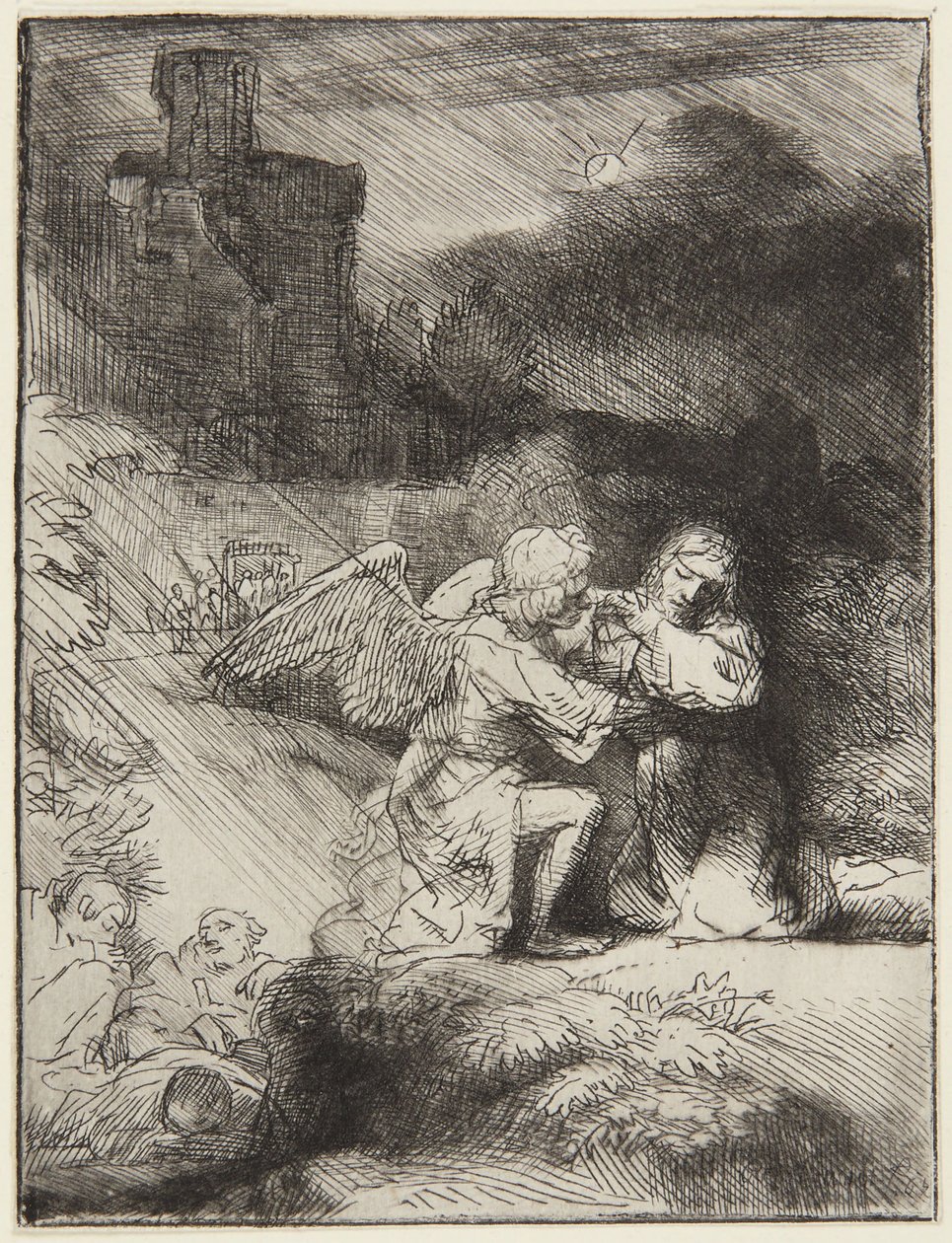 Ångest i trädgården av Rembrandt van Rijn
