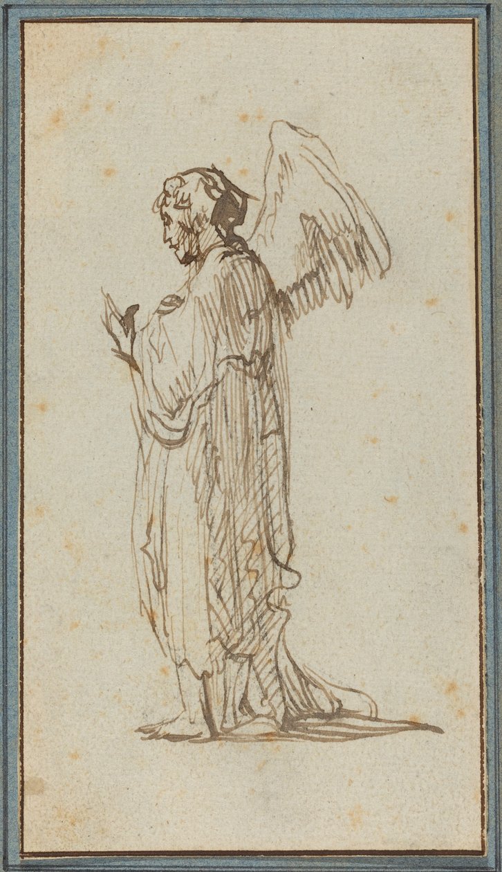 Ängel står av Rembrandt van Rijn
