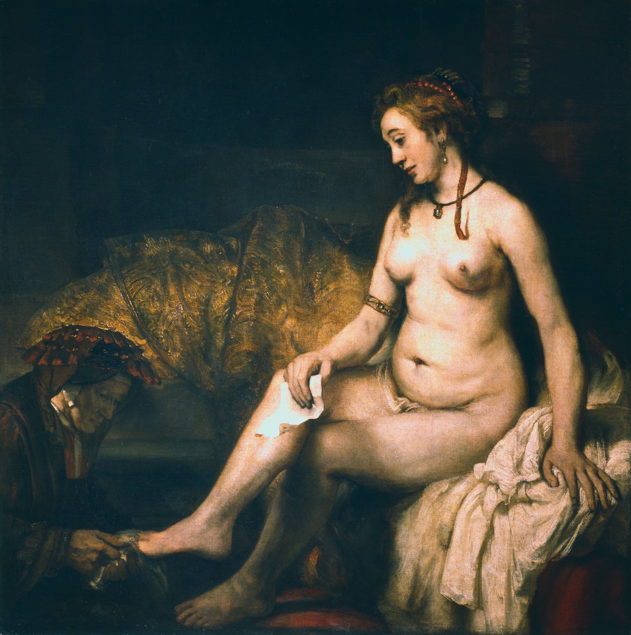 Batseba vid hennes bad, 1654. av Rembrandt van Rijn