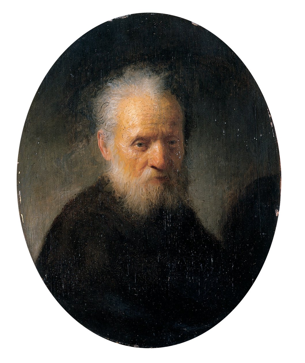 Skäggig gubbe av Rembrandt van Rijn