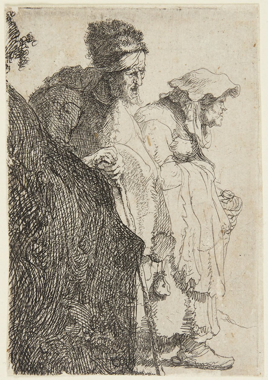 Tiggarmannen och tiggerkvinnan av Rembrandt van Rijn