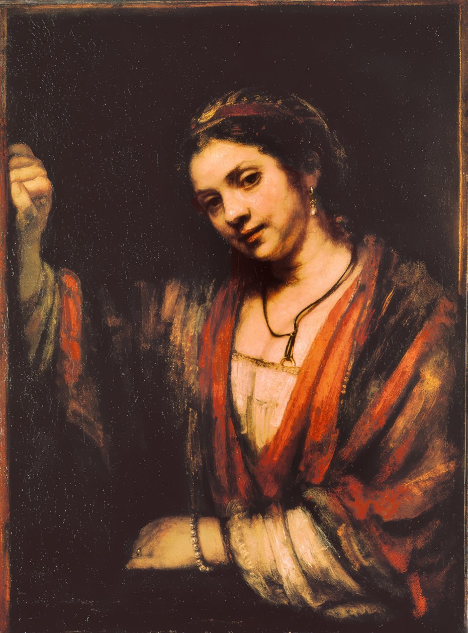 Porträtt av Hendrickje Stoffels av Rembrandt van Rijn