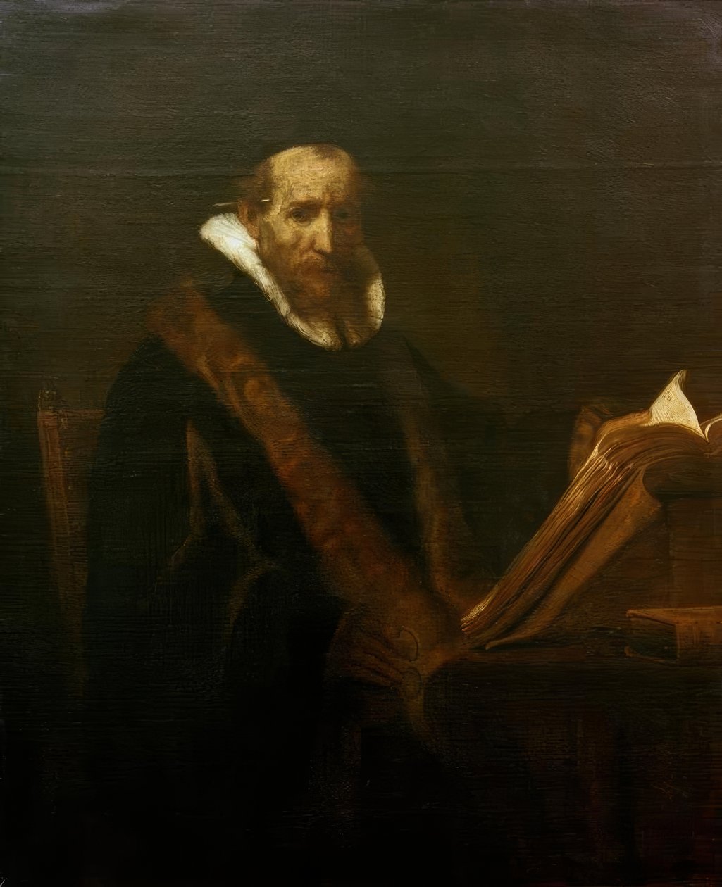 Bild på Johannes Cornelisz. Sylvius (?) av Rembrandt van Rijn