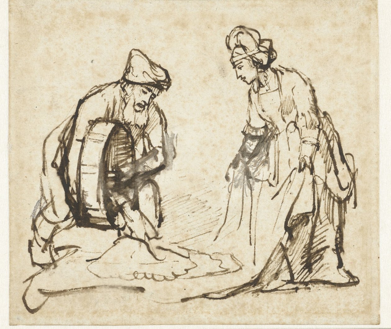 Boas och Rut av Rembrandt van Rijn