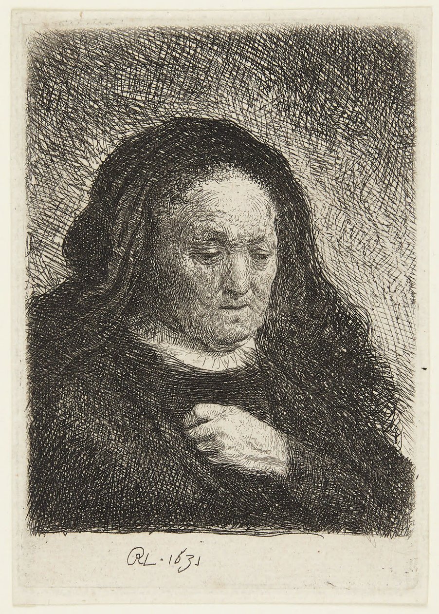 Byst av Rembrandts mor av Rembrandt van Rijn
