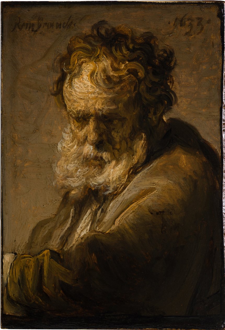 Byst av en skäggig gammal man, 1633. av Rembrandt van Rijn