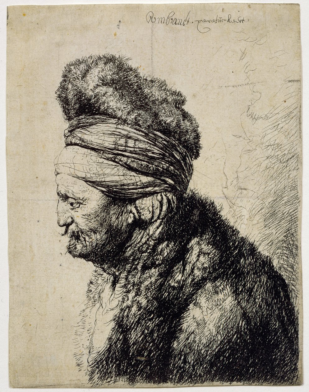 Det andra orientaliska huvudet av Rembrandt van Rijn