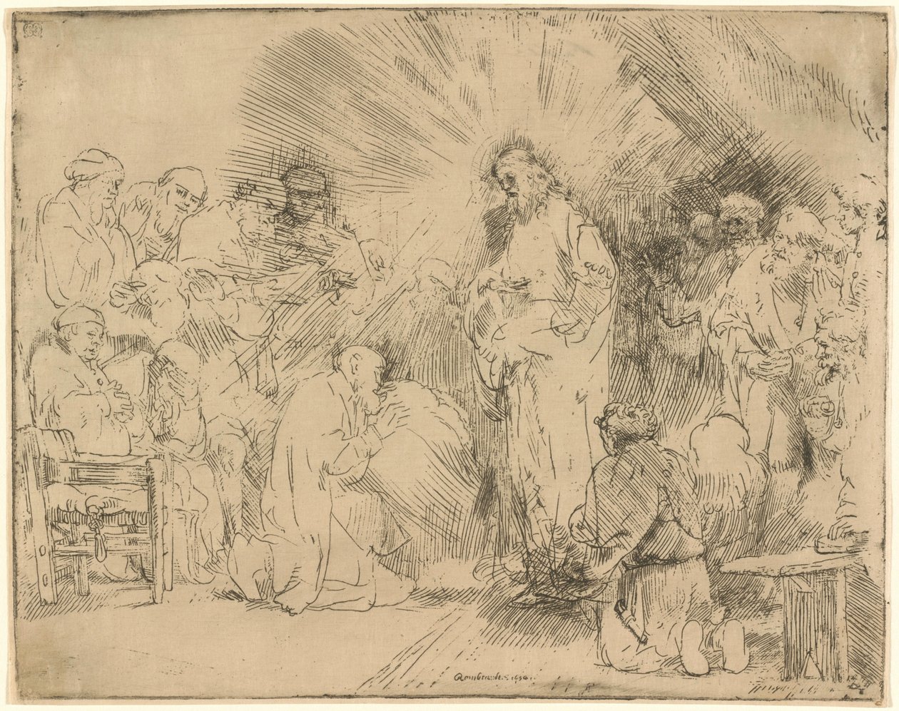 Kristus uppenbarar sig för apostlarna av Rembrandt van Rijn