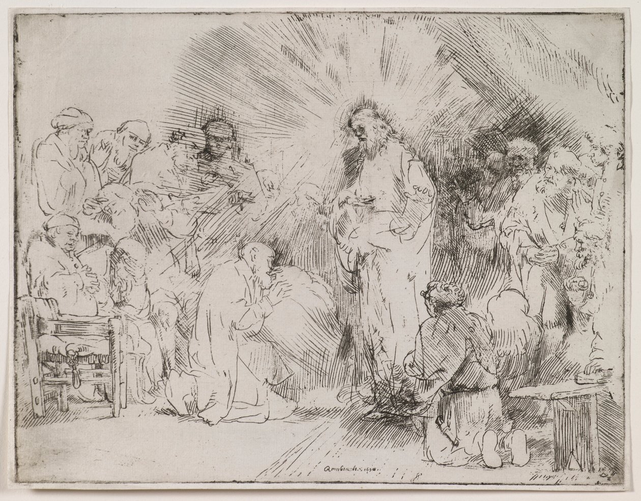 Kristus uppenbarar sig för apostlarna av Rembrandt van Rijn