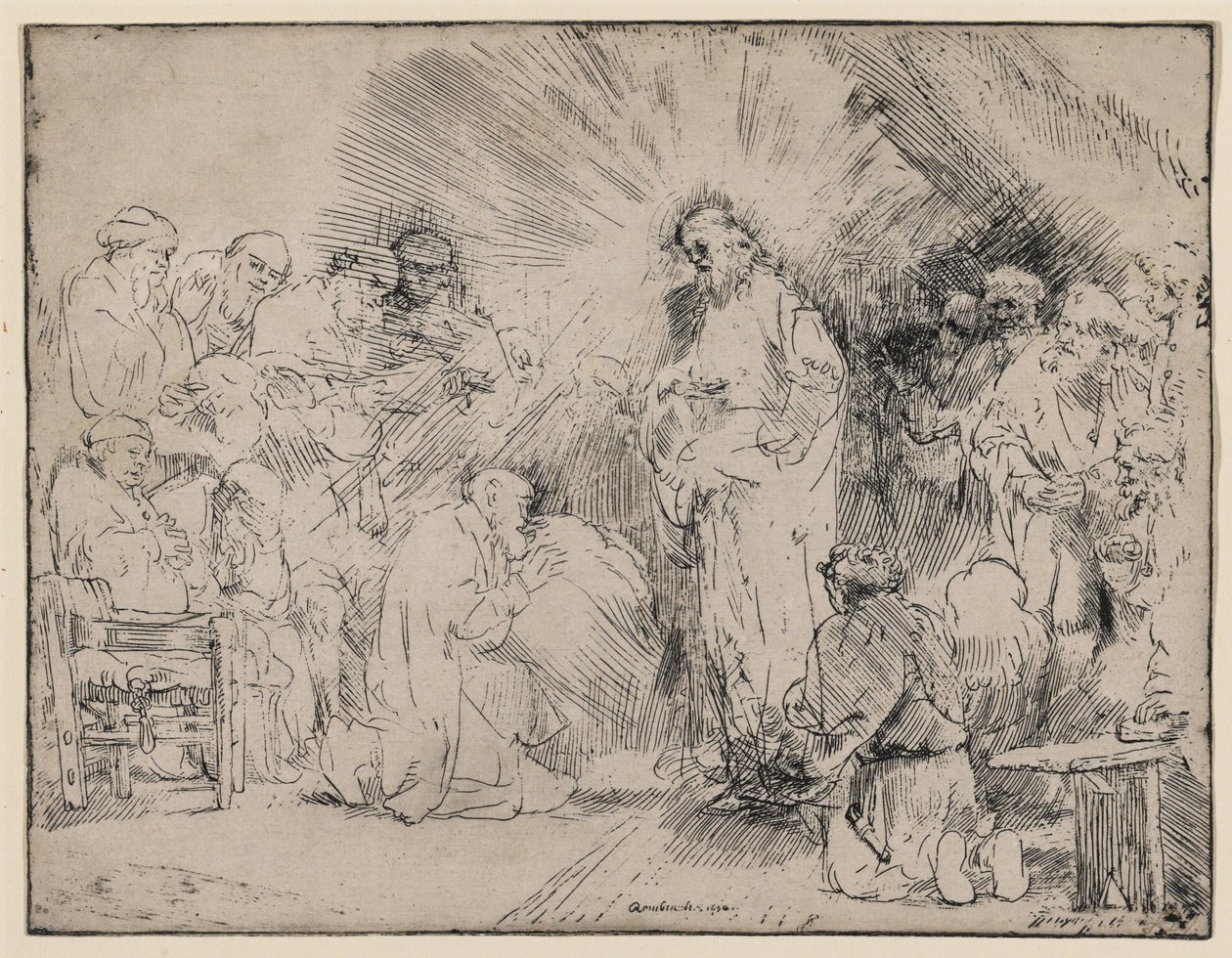 Kristus uppenbarar sig för apostlarna av Rembrandt van Rijn